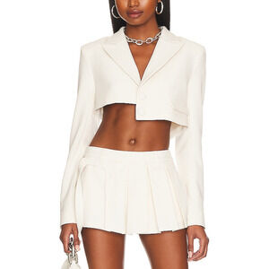Camila Coelho 'Harper' White Cropped Blazer Size XS